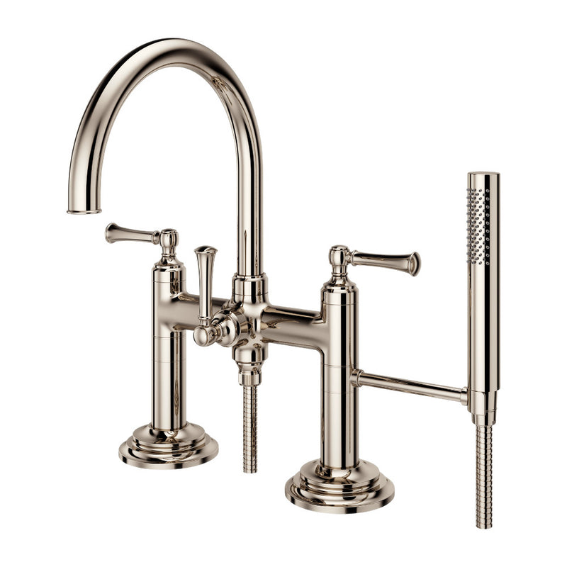Pfister Tisbury Deck Mount 2-Handle Tub Filler with Hand Shower
