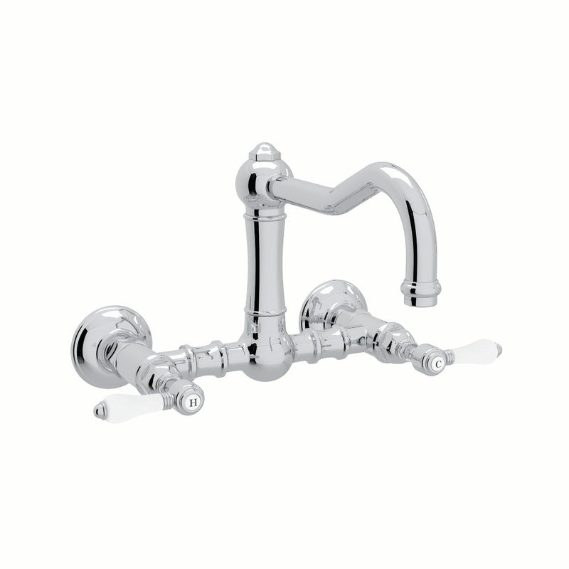 ROHL Acqui® Wall Mount Column Spout Bridge Kitchen Faucet