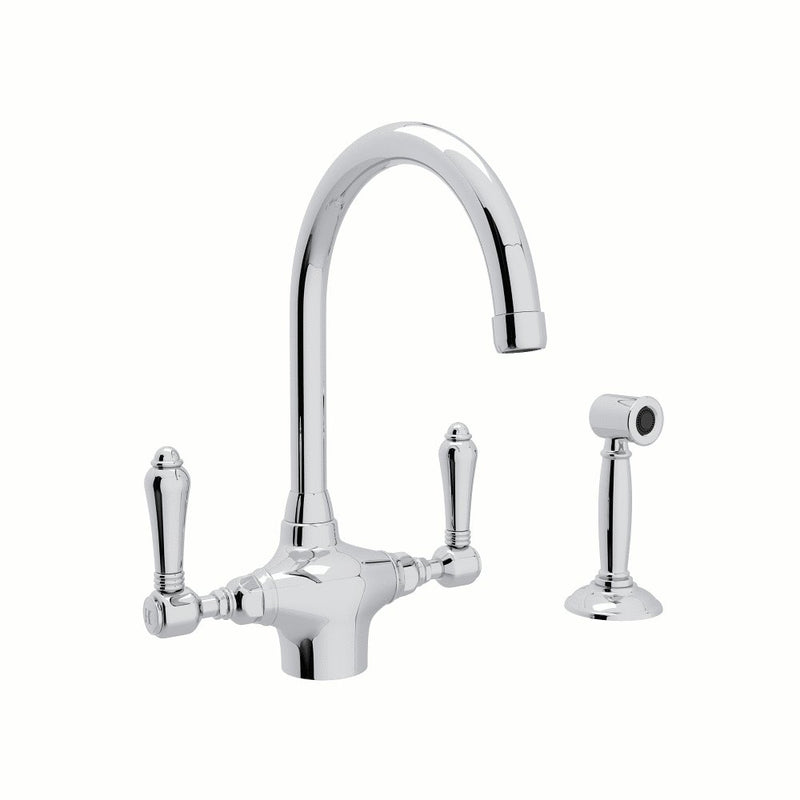 ROHL San Julio® C-Spout Kitchen Faucet With Sidespray