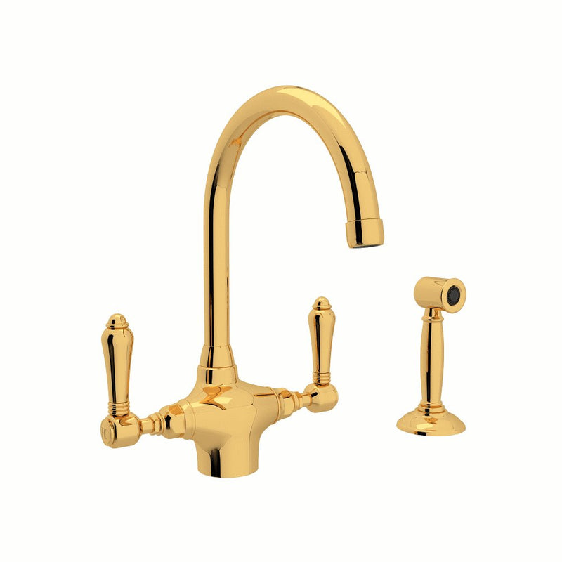 ROHL San Julio® C-Spout Kitchen Faucet With Sidespray
