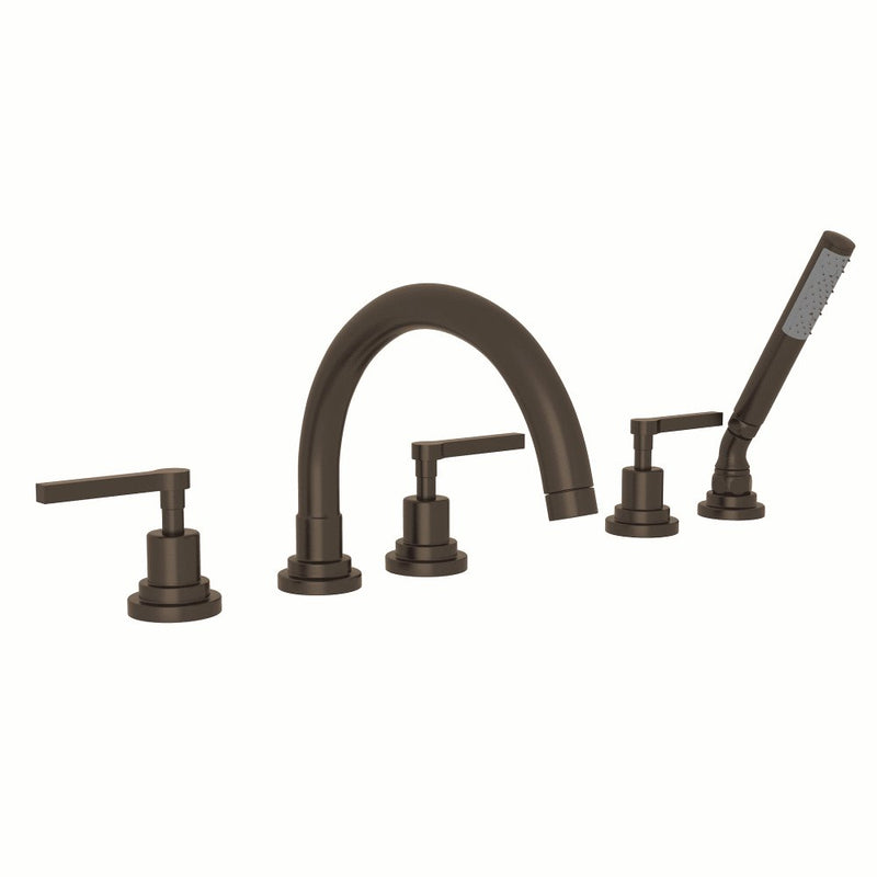 ROHL Lombardia® 5-Hole Deck Mount Tub Filler With C-Spout
