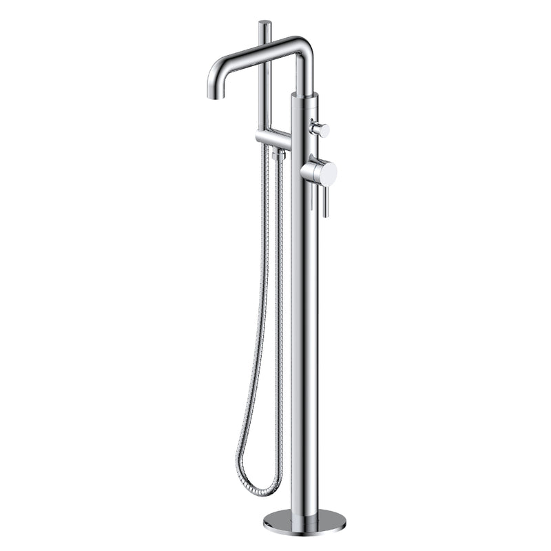 Empyrean DAP91  Daphne  2-way Type T (thermostatic) coaxial floor-mount tub filler with hand shower