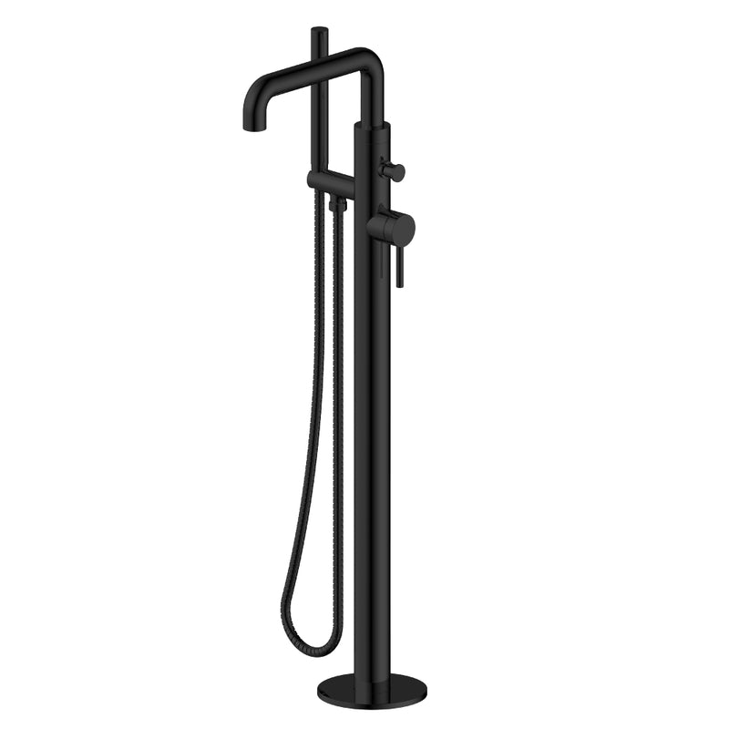 Empyrean DAP91  Daphne  2-way Type T (thermostatic) coaxial floor-mount tub filler with hand shower