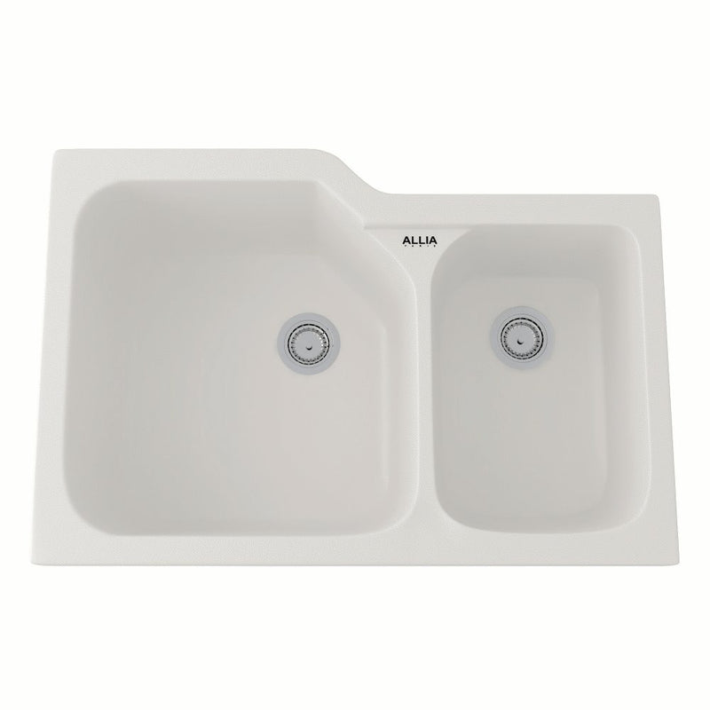 ROHL Allia™ 33" Fireclay 2 Bowl Undermount Kitchen Sink