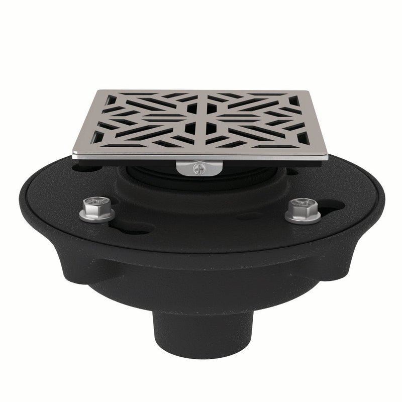 ROHL Cast Iron 2" No Hub Drain Kit With 3144 Mosaic Decorative Cover