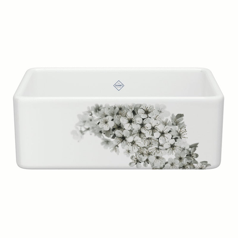 Shaws MS3018 30" Shaker Single Bowl Farmhouse Apron Front Fireclay Kitchen Sink