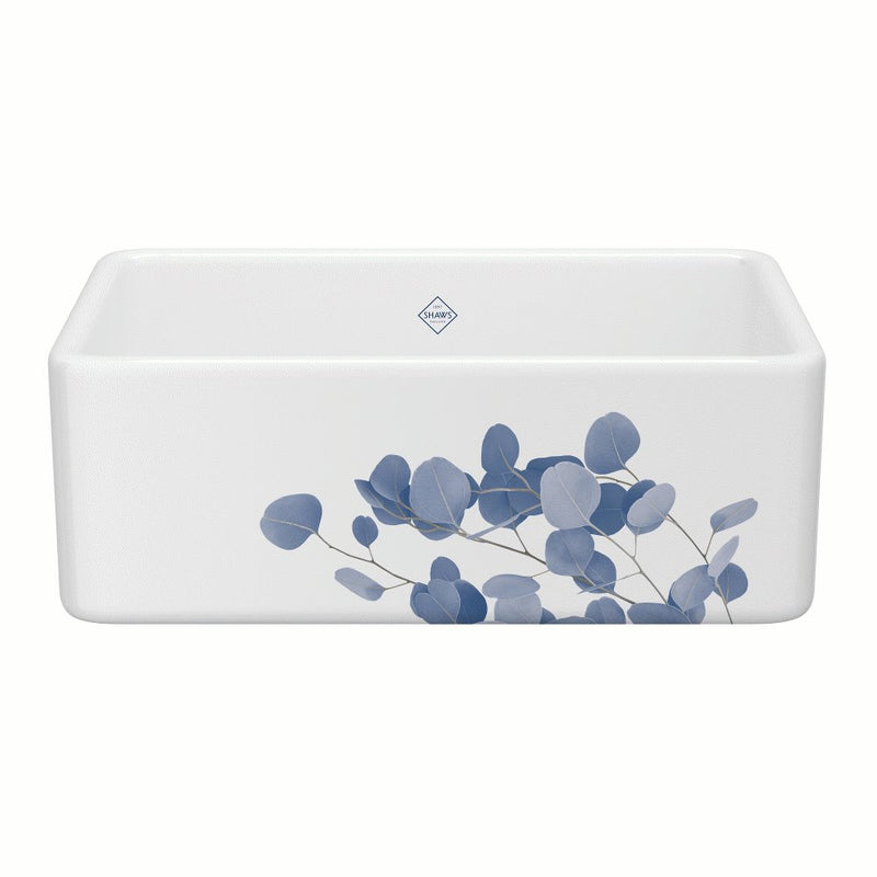 Shaws MS3018 30" Shaker Single Bowl Farmhouse Apron Front Fireclay Kitchen Sink