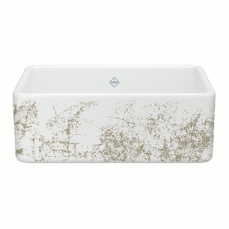 Shaws MS3018 30" Shaker Single Bowl Farmhouse Apron Front Fireclay Kitchen Sink