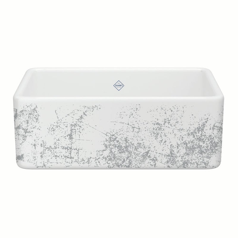 Shaws MS3018 30" Shaker Single Bowl Farmhouse Apron Front Fireclay Kitchen Sink