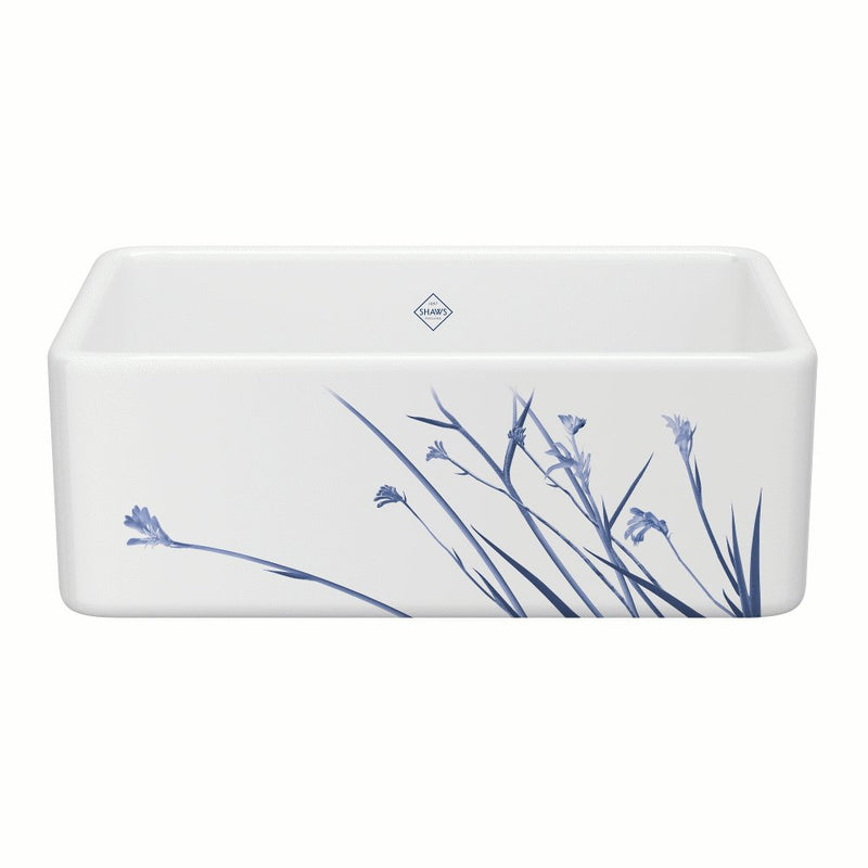 Shaws MS3018 30" Shaker Single Bowl Farmhouse Apron Front Fireclay Kitchen Sink