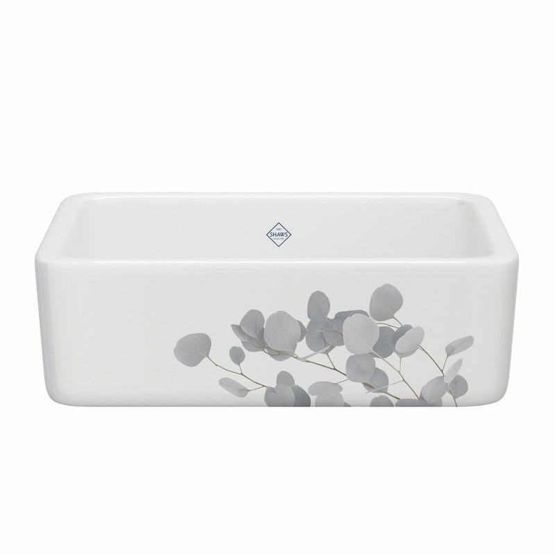 Shaws RC3018 30" Lancaster Single Bowl Farmhouse Apron Front Fireclay Kitchen Sink