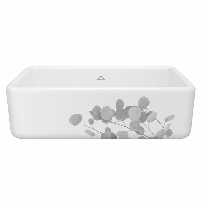 Shaws RC3318 33" Lancaster Single Bowl Farmhouse Apron Front Fireclay Kitchen Sink