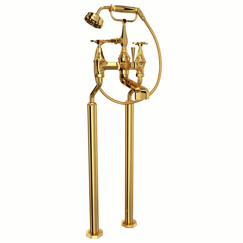 Perrin & Rowe Deco™ Floor Mount Tub Filler