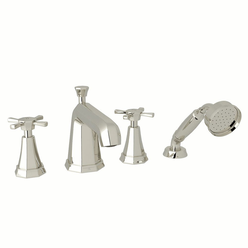 Perrin & Rowe Deco™ 4-Hole Deck Mount Tub Filler