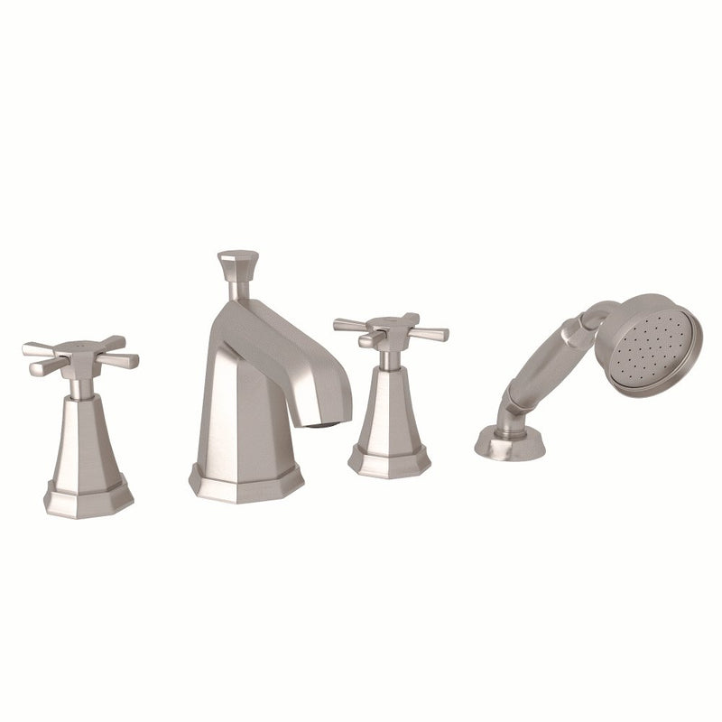 Perrin & Rowe Deco™ 4-Hole Deck Mount Tub Filler
