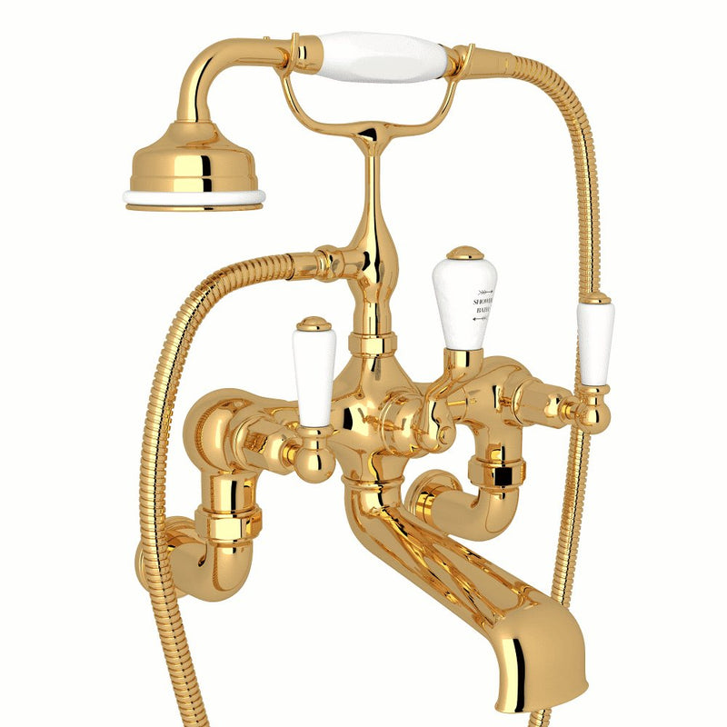 Perrin & Rowe Edwardian™ Exposed Wall Mount Tub Filler