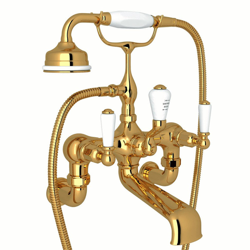 Perrin & Rowe Edwardian™ Exposed Wall Mount Tub Filler