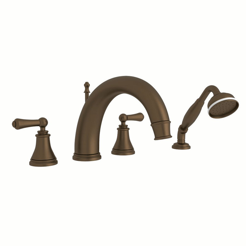 Perrin & Rowe Georgian Era™ 4-Hole Deck Mount Tub Filler with C-Spout