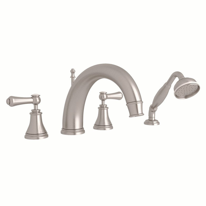 Perrin & Rowe Georgian Era™ 4-Hole Deck Mount Tub Filler with C-Spout