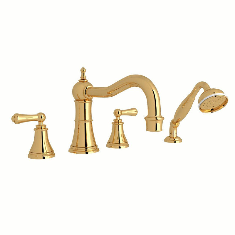 Perrin & Rowe Georgian Era™ 4-Hole Deck Mount Tub Filler with Column Spout