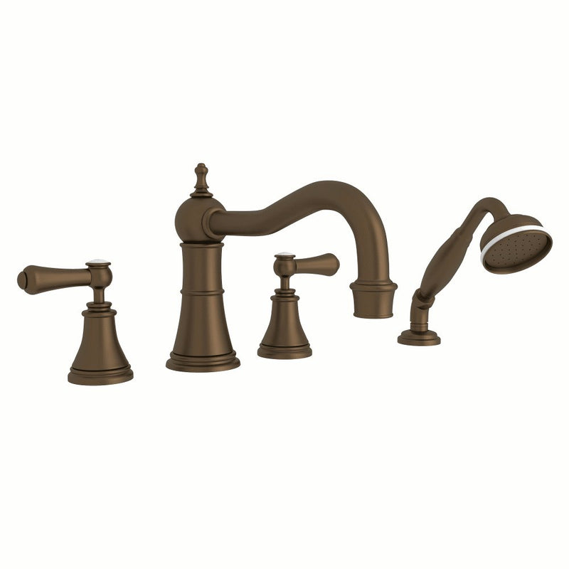 Perrin & Rowe Georgian Era™ 4-Hole Deck Mount Tub Filler with Column Spout