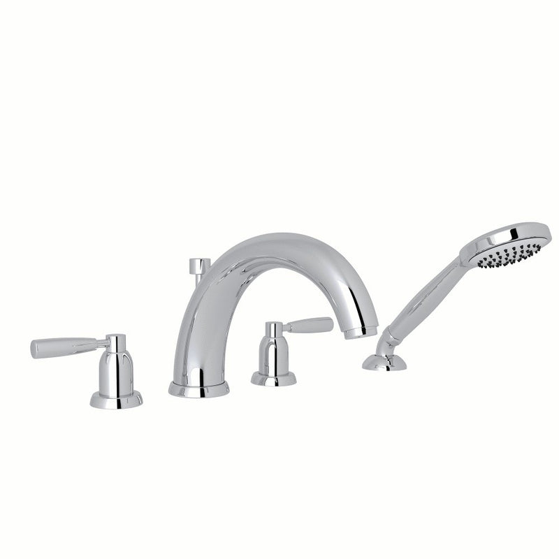 Perrin & Rowe Holborn™ 4-Hole Deck Mount Tub Filler with U-Spout