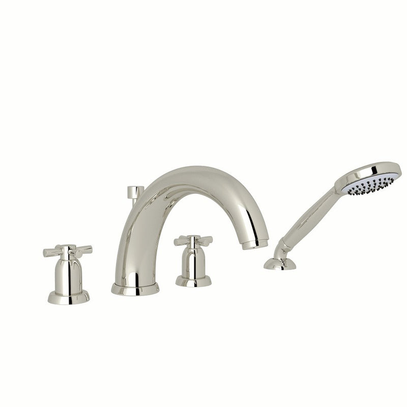 Perrin & Rowe Holborn™ 4-Hole Deck Mount Tub Filler with U-Spout