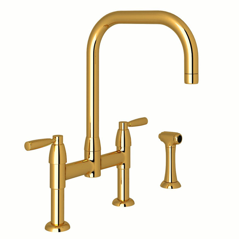 Perrin & Rowe Holborn™ Bridge Kitchen Faucet with U-Spout and Side Spray