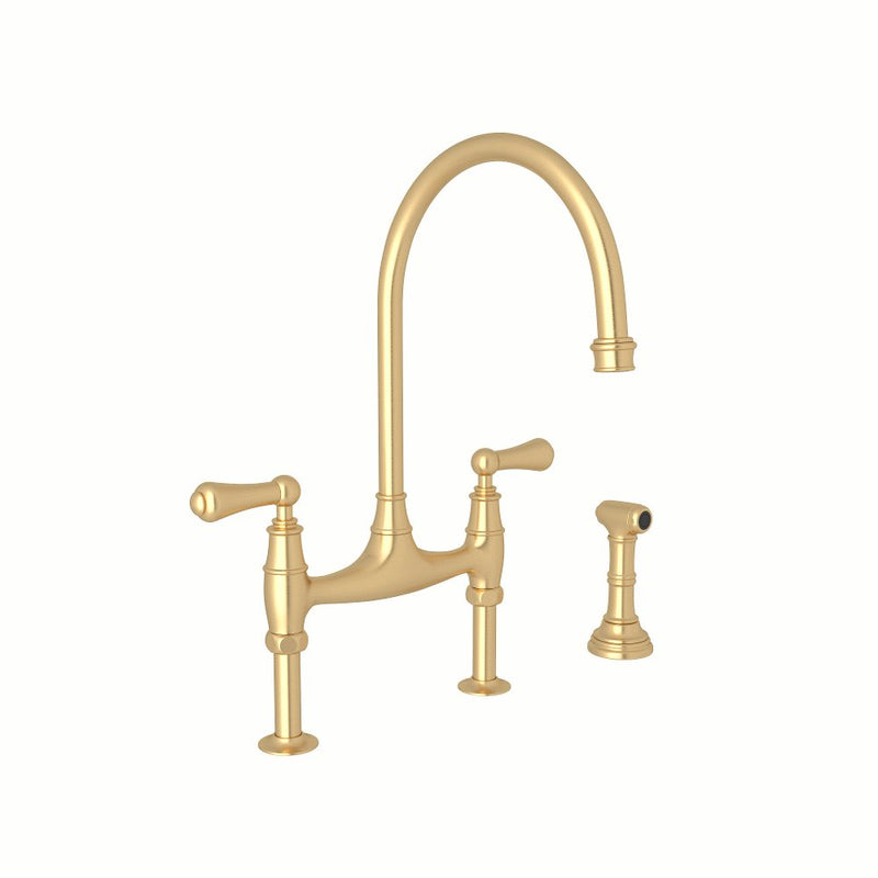 Perrin & Rowe Georgian Era™ Bridge Kitchen Faucet With Side Spray