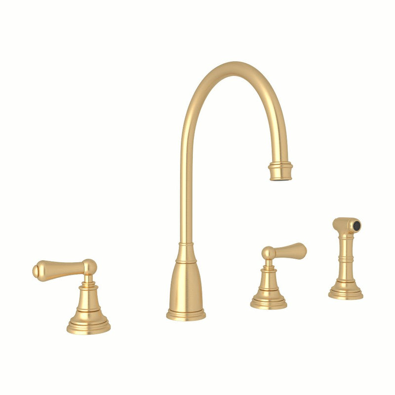 Perrin & Rowe Georgian Era™ Two Handle Kitchen Faucet With Side Spray