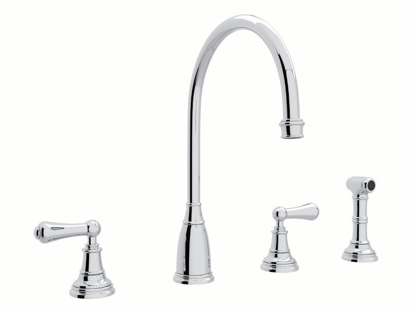 Perrin & Rowe Georgian Era™ Two Handle Kitchen Faucet With Side Spray