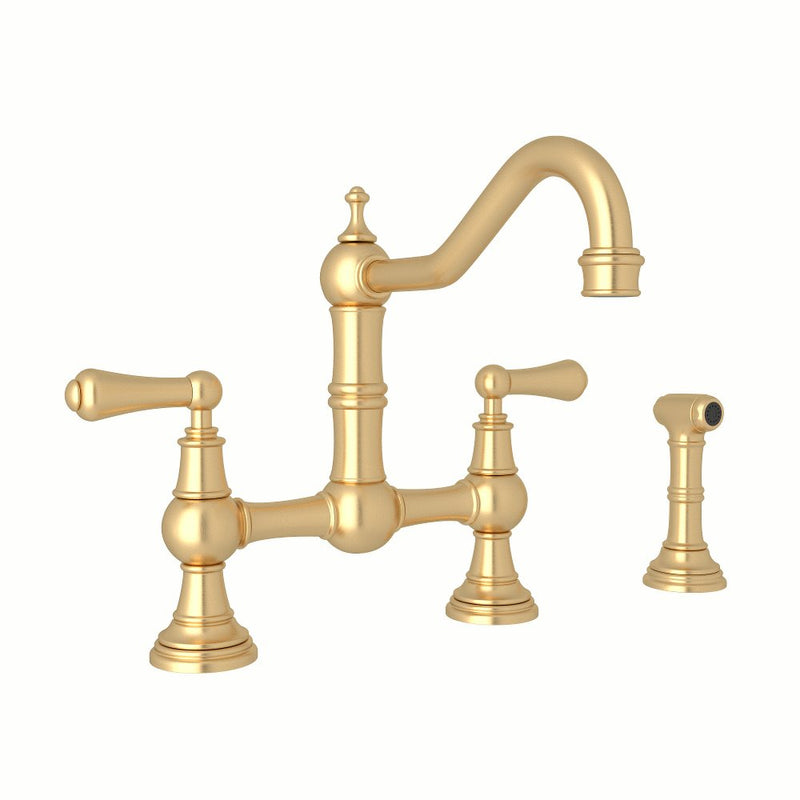 Perrin & Rowe Edwardian™ Bridge Kitchen Faucet With Side Spray