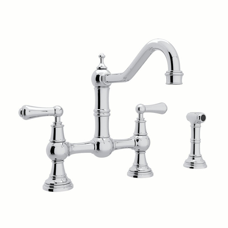 Perrin & Rowe Edwardian™ Bridge Kitchen Faucet With Side Spray