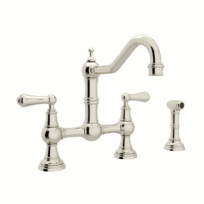 Perrin & Rowe Edwardian™ Bridge Kitchen Faucet With Side Spray