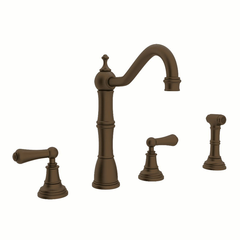 Perrin & Rowe Edwardian™ Two Handle Kitchen Faucet With Side Spray