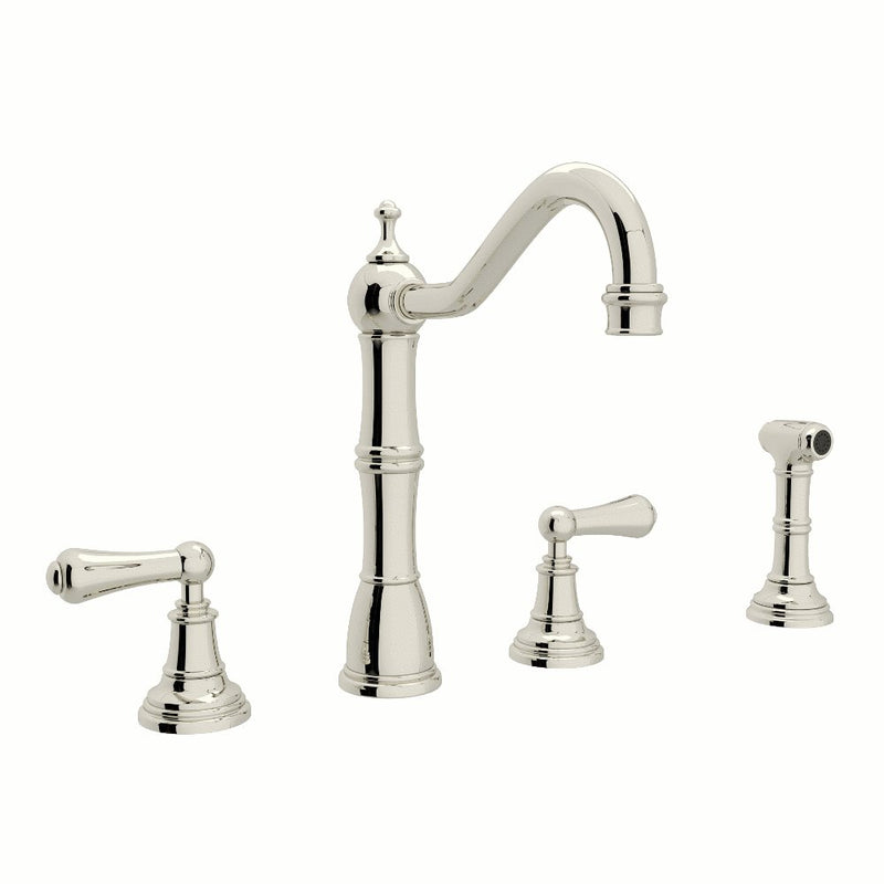 Perrin & Rowe Edwardian™ Two Handle Kitchen Faucet With Side Spray