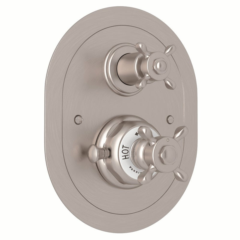 Perrin & Rowe Edwardian™ 3/4" Oval Thermostatic Trim With Volume Control