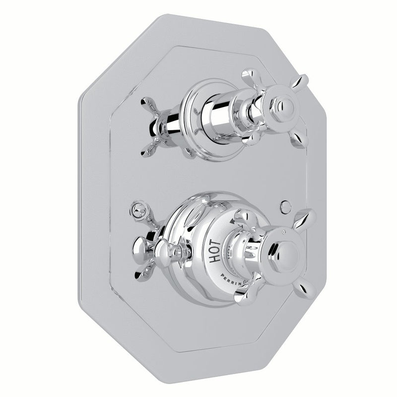 Perrin & Rowe Edwardian™ 3/4" Octagonal Thermostatic Trim With Volume Control