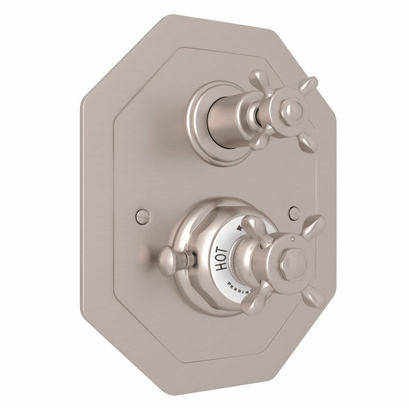 Perrin & Rowe Edwardian™ 3/4" Octagonal Thermostatic Trim With Volume Control