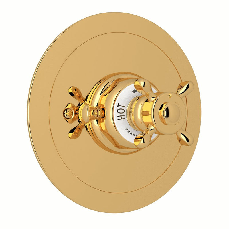Perrin & Rowe Edwardian™ Era 3/4" Round Thermostatic Trim Without Volume Control