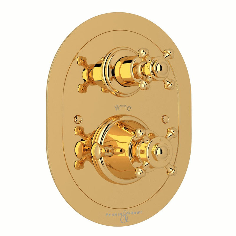 Perrin & Rowe Georgian Era™ 3/4" Oval Thermostatic Trim With Volume Control
