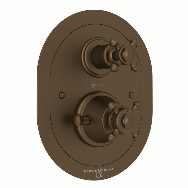 Perrin & Rowe Georgian Era™ 3/4" Oval Thermostatic Trim With Volume Control