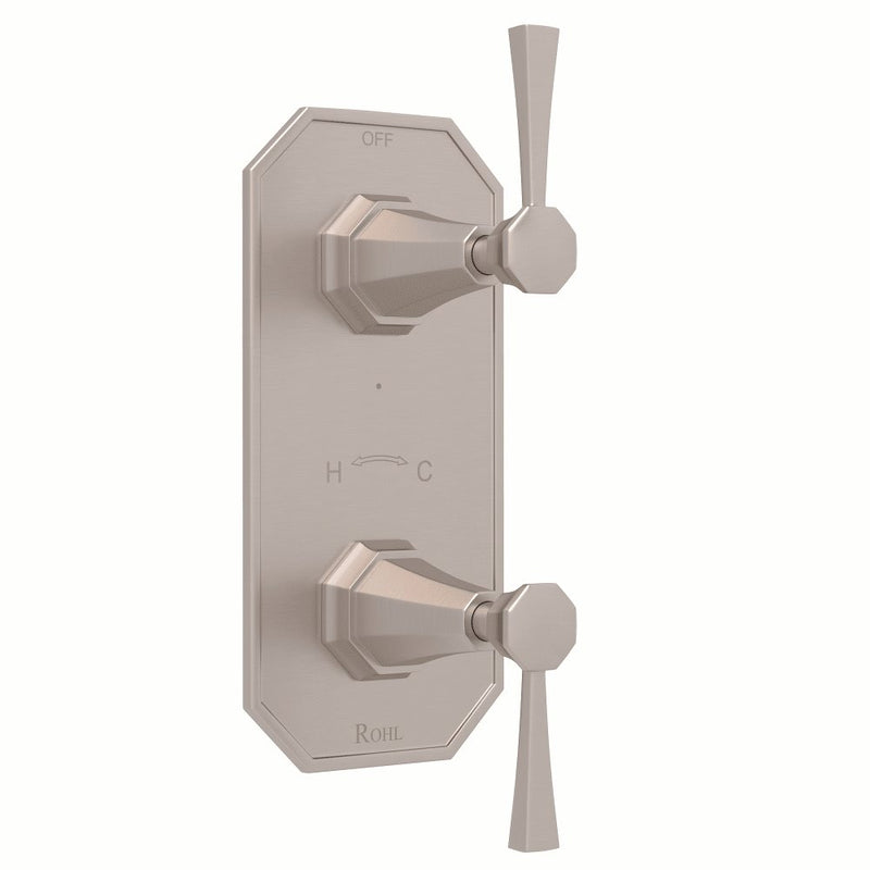 Perrin & Rowe Deco™ 1/2" Thermostatic Trim with Diverter