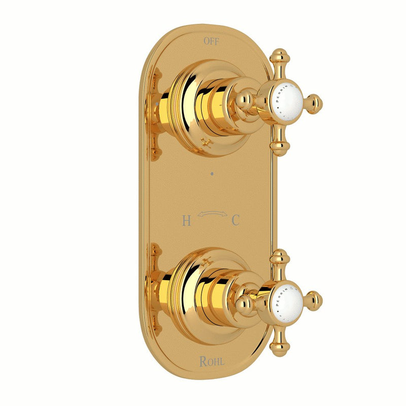 Perrin & Rowe Georgian Era™ 1/2" Thermostatic Trim with Diverter