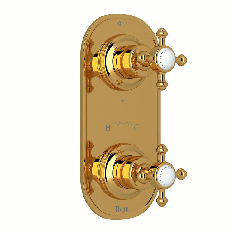 Perrin & Rowe Georgian Era™ 1/2" Thermostatic Trim with Diverter