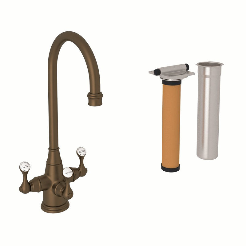 Perrin & Rowe Georgian Era™ Three Handle Bar/Food Prep Filter Kitchen Faucet Kit