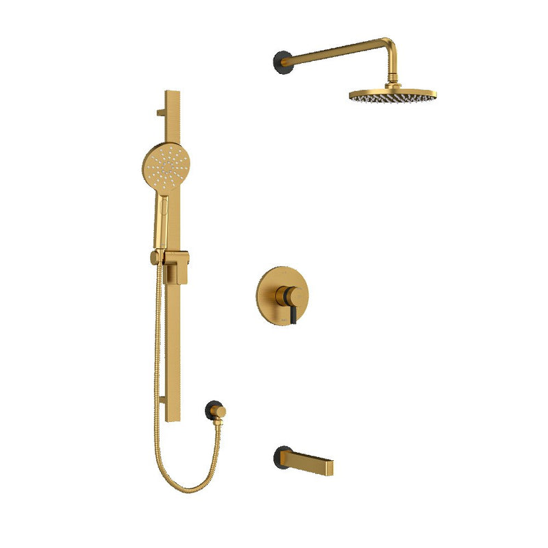 Riobel Paradox TKIT1345PXTM Type TP thermostaticpressure balance 0.5 coaxial 3-way system with hand shower rail shower head