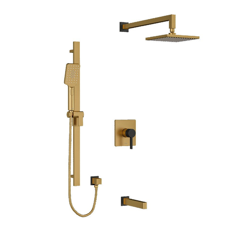 Riobel Paradox TKIT1345PXTQ Type TP thermostaticpressure balance 0.5 coaxial 3-way system with hand shower rail shower head