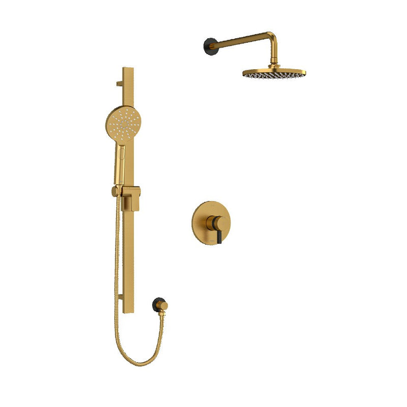 Riobel Paradox TKIT323PXTM Type TP thermostaticpressure balance 0.5 coaxial 2-way system with hand shower and shower head
