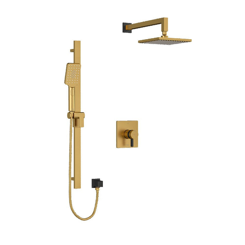 Riobel Paradox TKIT323PXTQ Type TP thermostaticpressure balance 0.5 coaxial 2-way system with hand shower and shower head